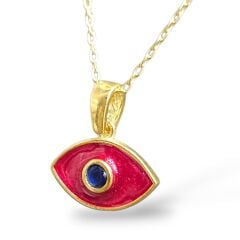 Mineli Turmalin Çift Renk Gümüş Kolye