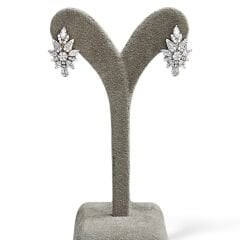 Zirkon Taşlı Şık Kadın Abiye Gümüş Set