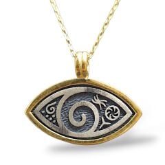 Göz Model Gold Kaplama Gümüş Kolye