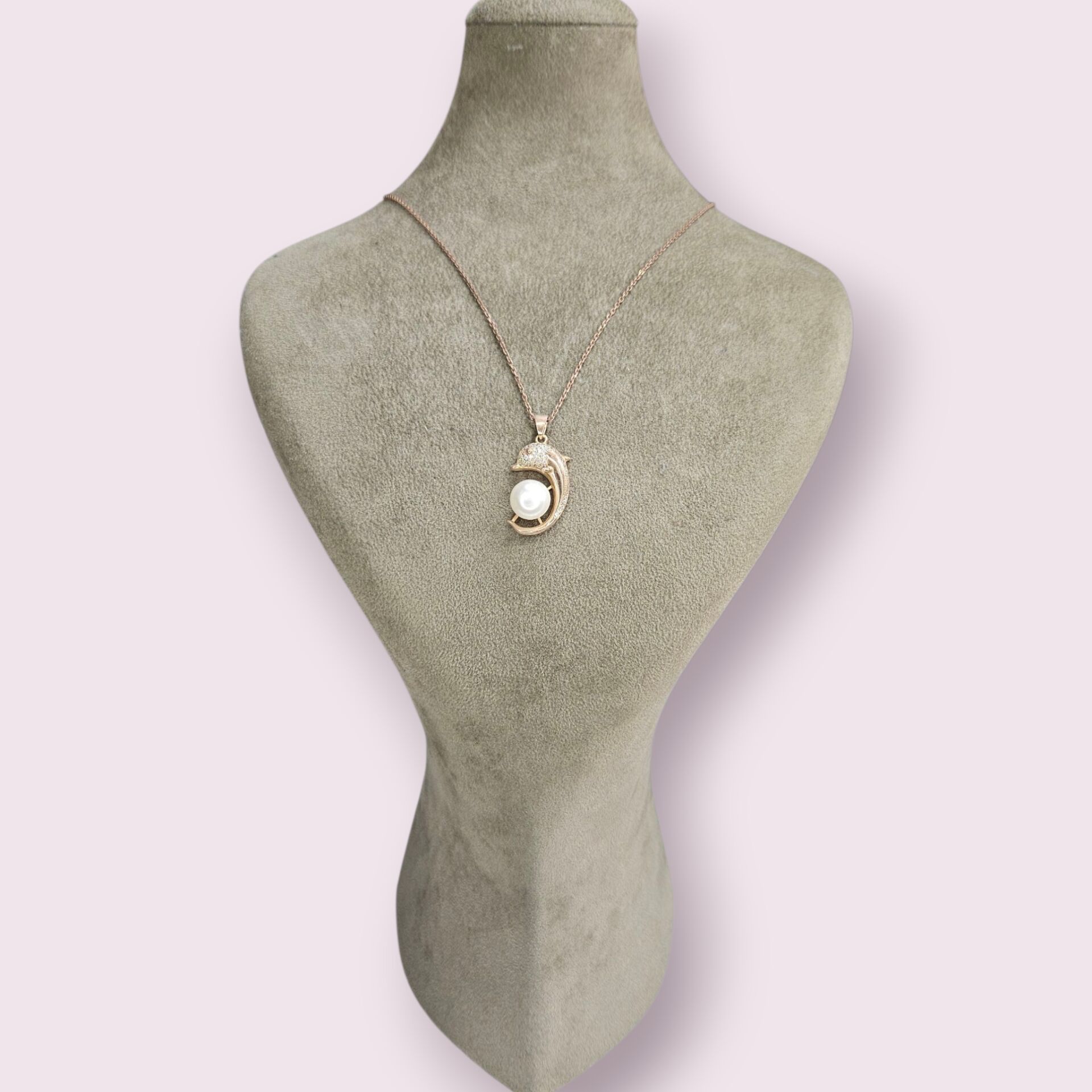 Balina Gümüş Kolye Uçlu - İnci Kolye