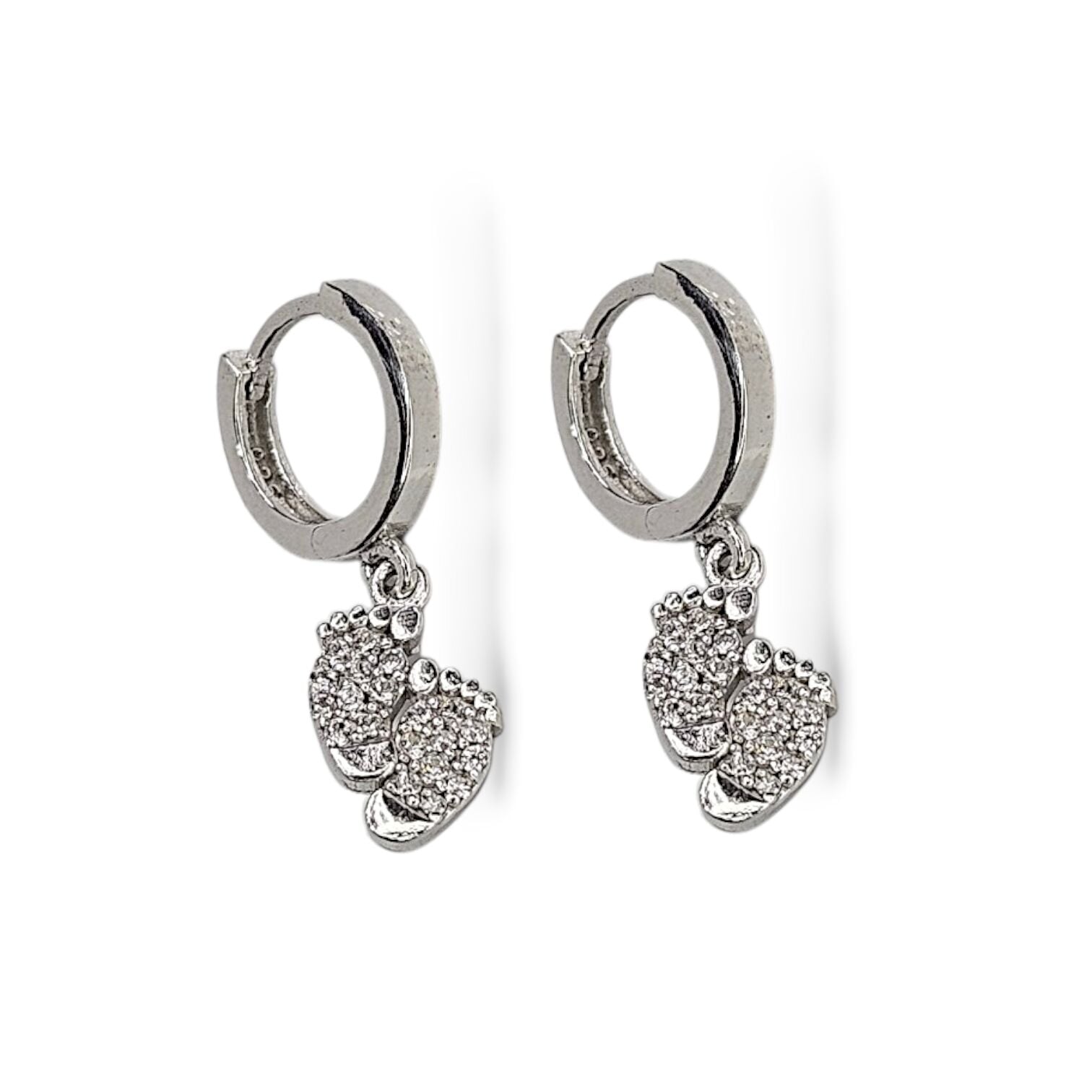 Bebek Ayağı Modeli Kadın Gümüş Küpe