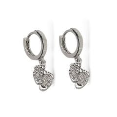 Bebek Ayağı Modeli Kadın Gümüş Küpe