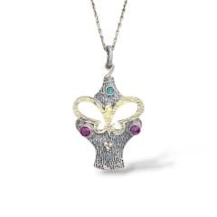 Ortası Kelebek Model Otantik Kolye