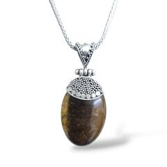 Kaplangözü Doğal Taş Gümüş Kolye