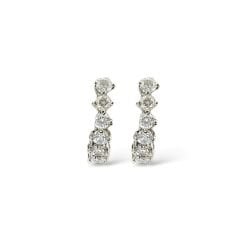 Tektaş 6 Sıralı Kadın Şık Gümüş Küpe