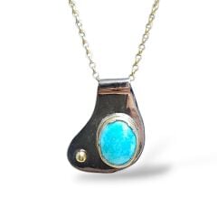 Firuze Doğal Taş Gümüş Kolye