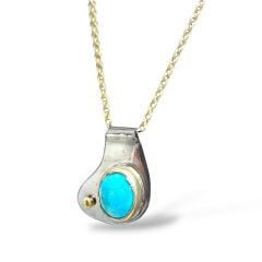 Firuze Doğal Taş Gümüş Kolye