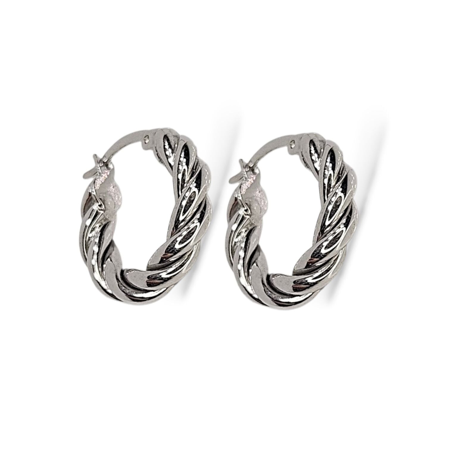 Burgu Model Parlak Gümüş Kadın Gümüş Küpe