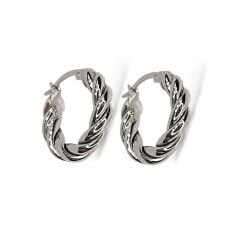 Burgu Model Parlak Gümüş Kadın Gümüş Küpe