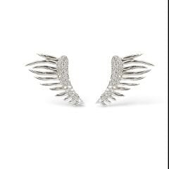 Melek Kanadı Kadın- Kız Gümüş Küpe