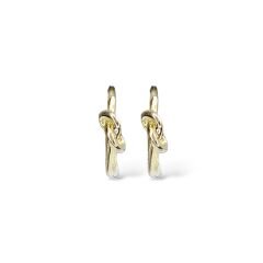 14K Altın Kaplama Düğüm Detay Kadın Gümüş Halka Küpe