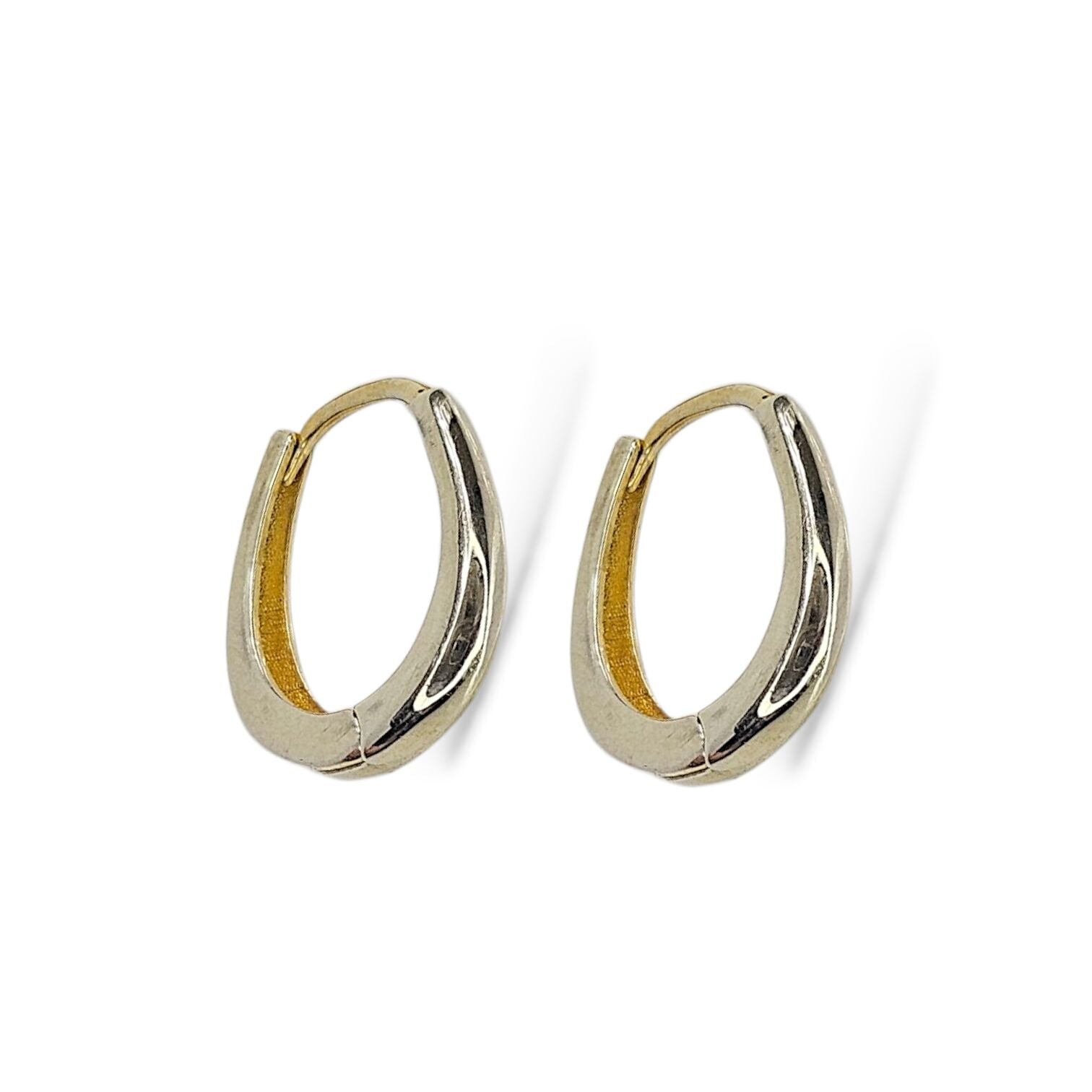 14K Altın Kaplama Kadın Gümüş Halka Küpe