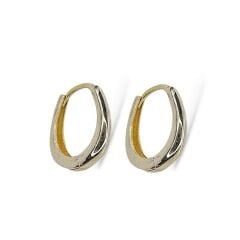 14K Altın Kaplama Kadın Gümüş Halka Küpe