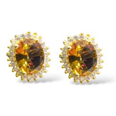 Oval Kesim Zultanit Zirkon Taş Gümüş Set