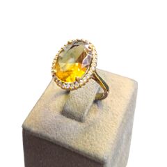 Oval Kesim Zultanit Zirkon Taş Gümüş Set