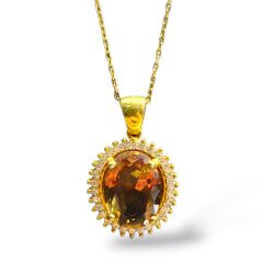 Oval Kesim Zultanit Zirkon Taş Gümüş Set