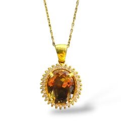 Oval Kesim Zultanit Zirkon Taş Gümüş Set