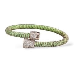 Yeşil Renk Mıknatıslı Pırlanta Montür Zirkon Taş İp Bileklik