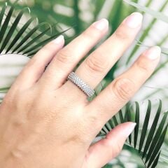 3 Sıralı Tamtur Gümüş Yüzük