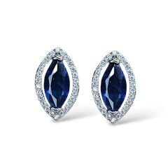 Safir Taşlı Şık Gümüş Set