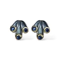 Safir Taşlı Tasarım Kolye ve Küpe Takım