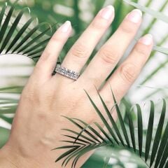 Baget Taşlı Gümüş Yüzük