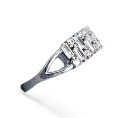 Baget Taşlı Gümüş Yüzük