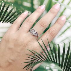 Zirkon Taşlı Gümüş Yüzük