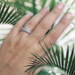 Zirkon Taşlı Gümüş Yüzük