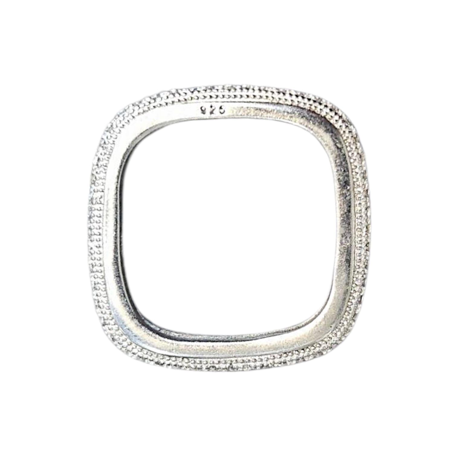 Kare Form Tamtur Gümüş Yüzük