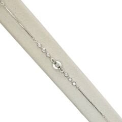 Sedef ve Zirkon Taş Minimal Gümüş Bileklik