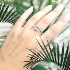 Taşlı Yılan form Ayarlanabilir Gümüş Yüzük