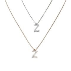Z Harfi Taşlı Kadın Gümüş Kolye