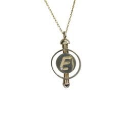 E Harfi 14K Altın Kaplama Lüks Kadın Gümüş Kolye