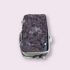 Ametist Özel Tasarım Doğal Taş Yüzük - 15 no