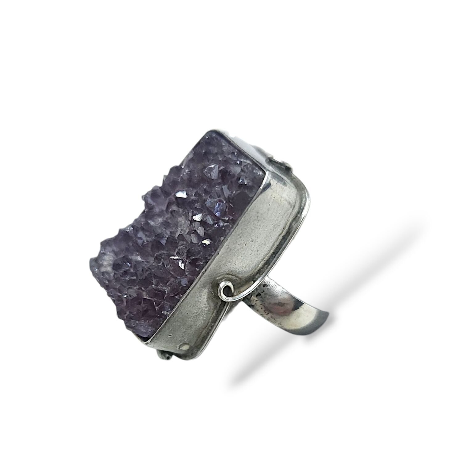 Ametist Özel Tasarım Doğal Taş Yüzük - 15 no