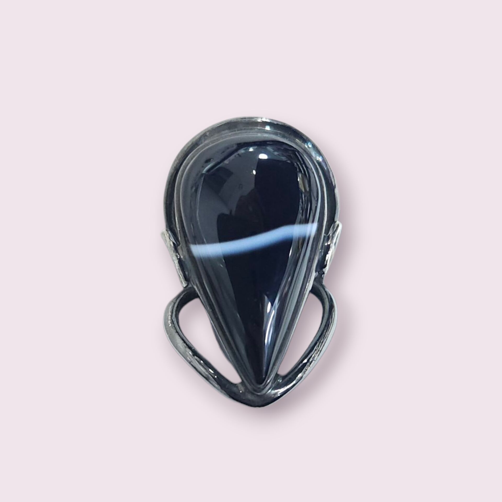 Siyah Onix Doğal Taş Yüzük