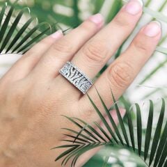 Zirkon Taşlı Gümüş Yüzük