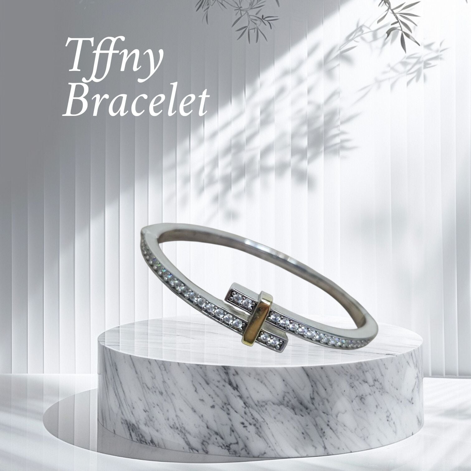 Tffny Model Taşlı Gümüş Kelepçe Bileklik