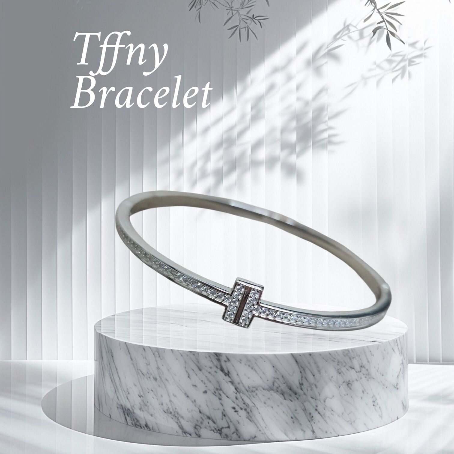 Tffny Model Taşlı Gümüş Kelepçe Bileklik