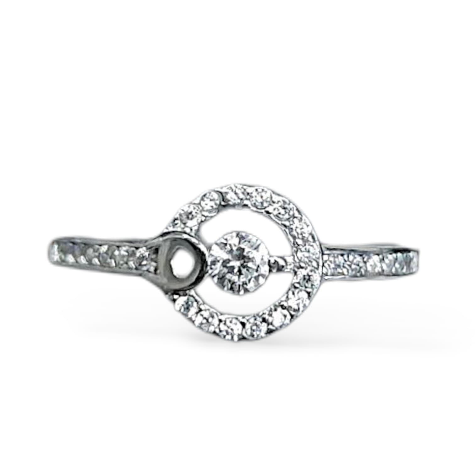 Zirkon Taşlı Gümüş Yüzük