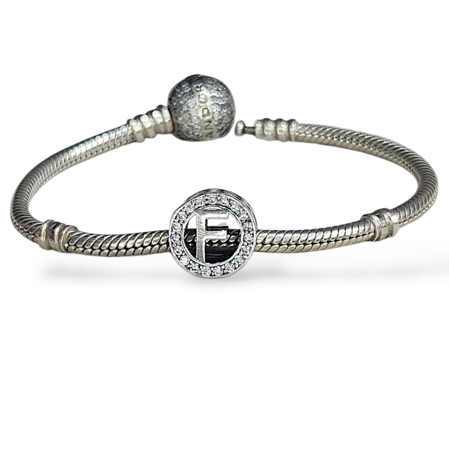 F Harf Gümüş Charm