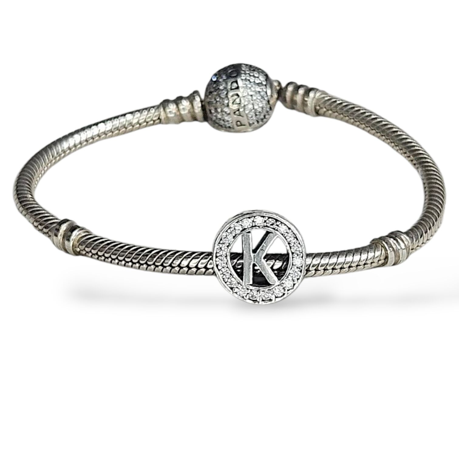 K Harf Gümüş Charm