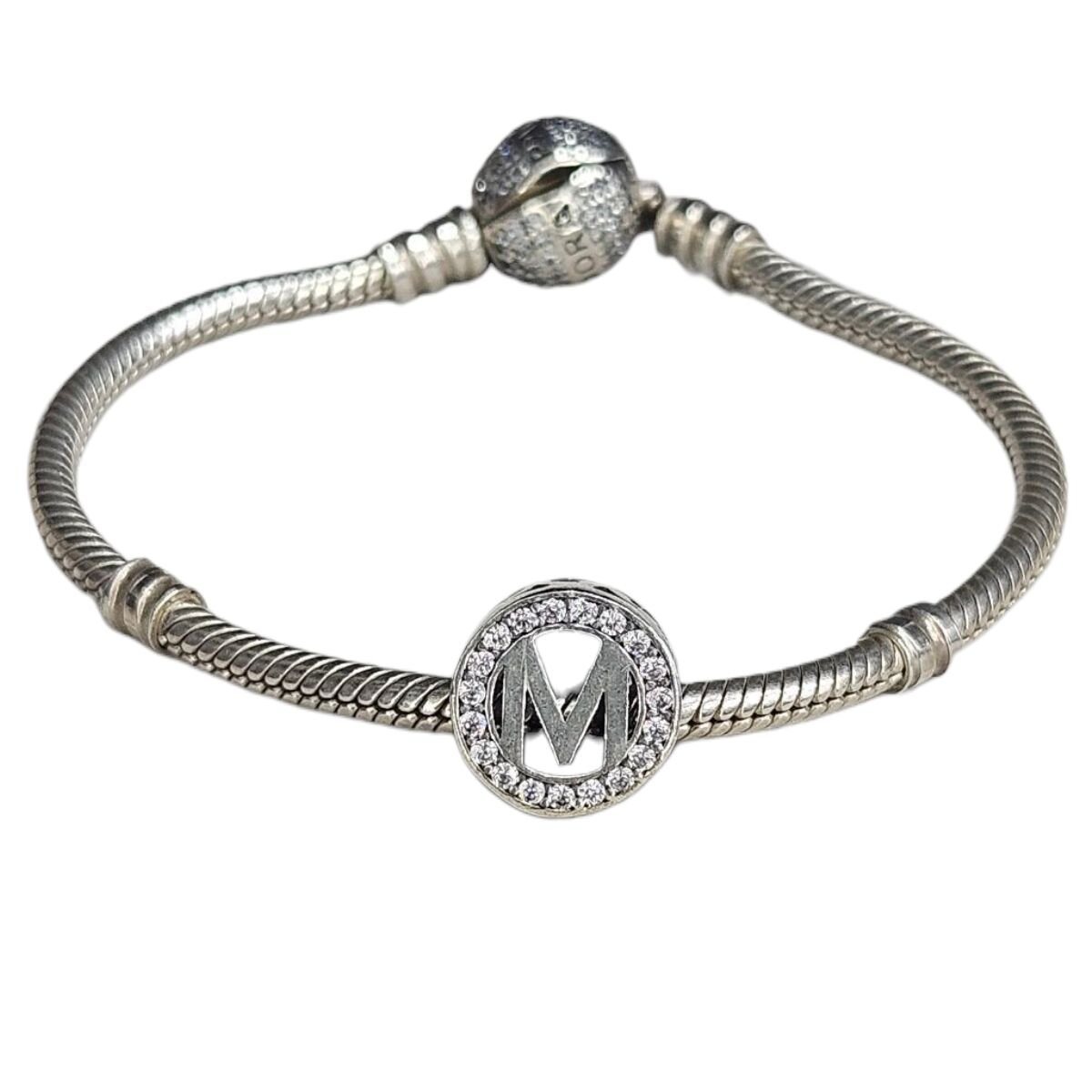 M Harf Gümüş Charm