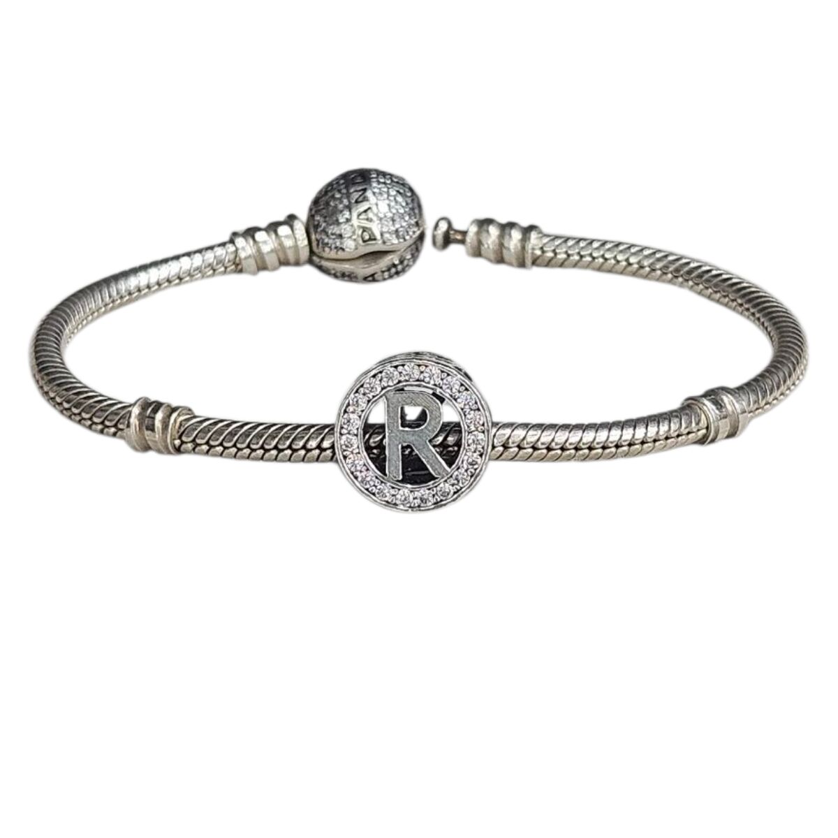 R Harf Gümüş Charm