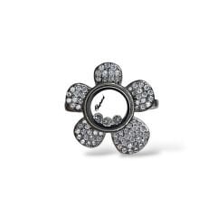 Çiçek Model Tasarım Kolye, Küpe, Yüzük Gümüş Set