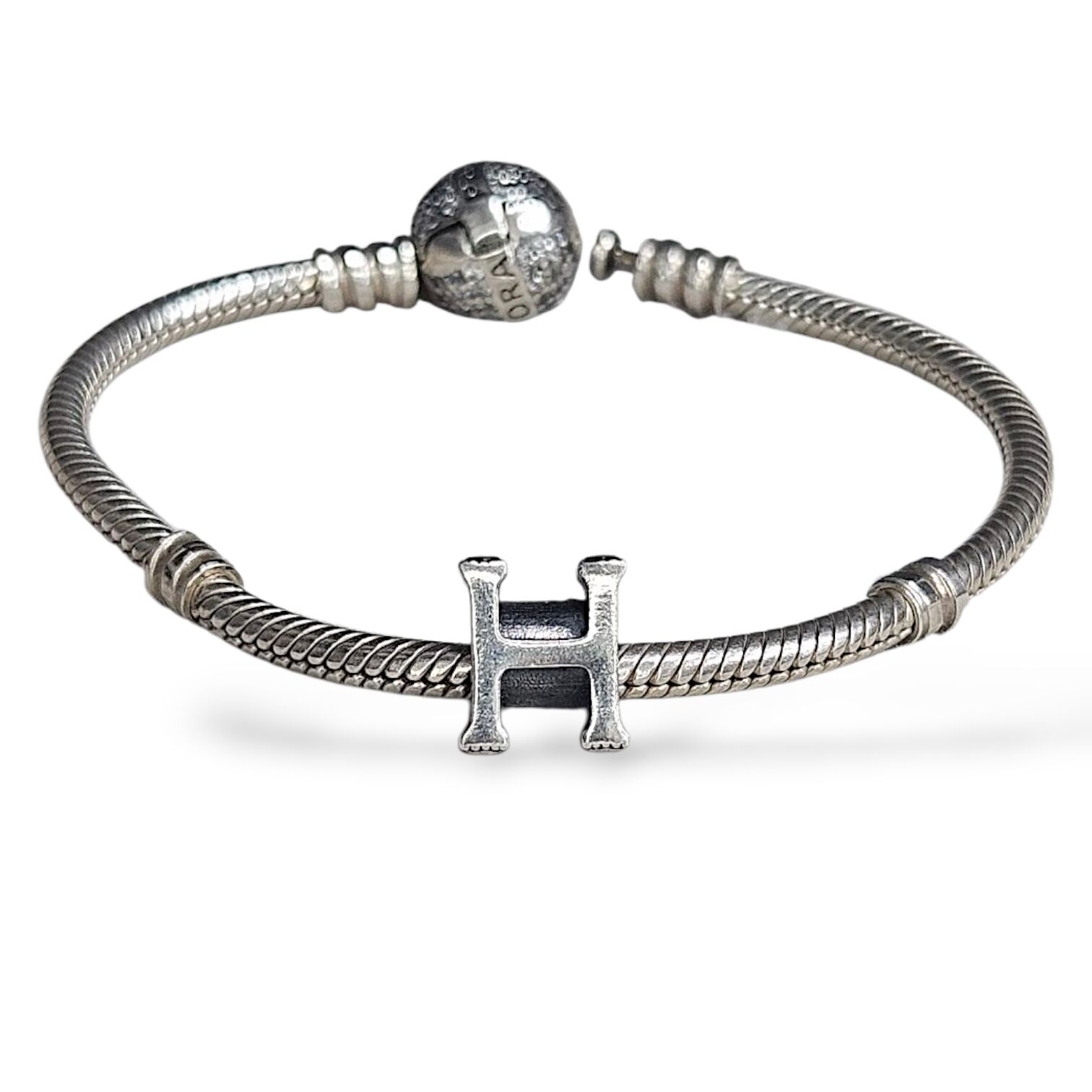 H Harf Gümüş Charm