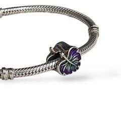 Yaprak Form Gümüş Charm