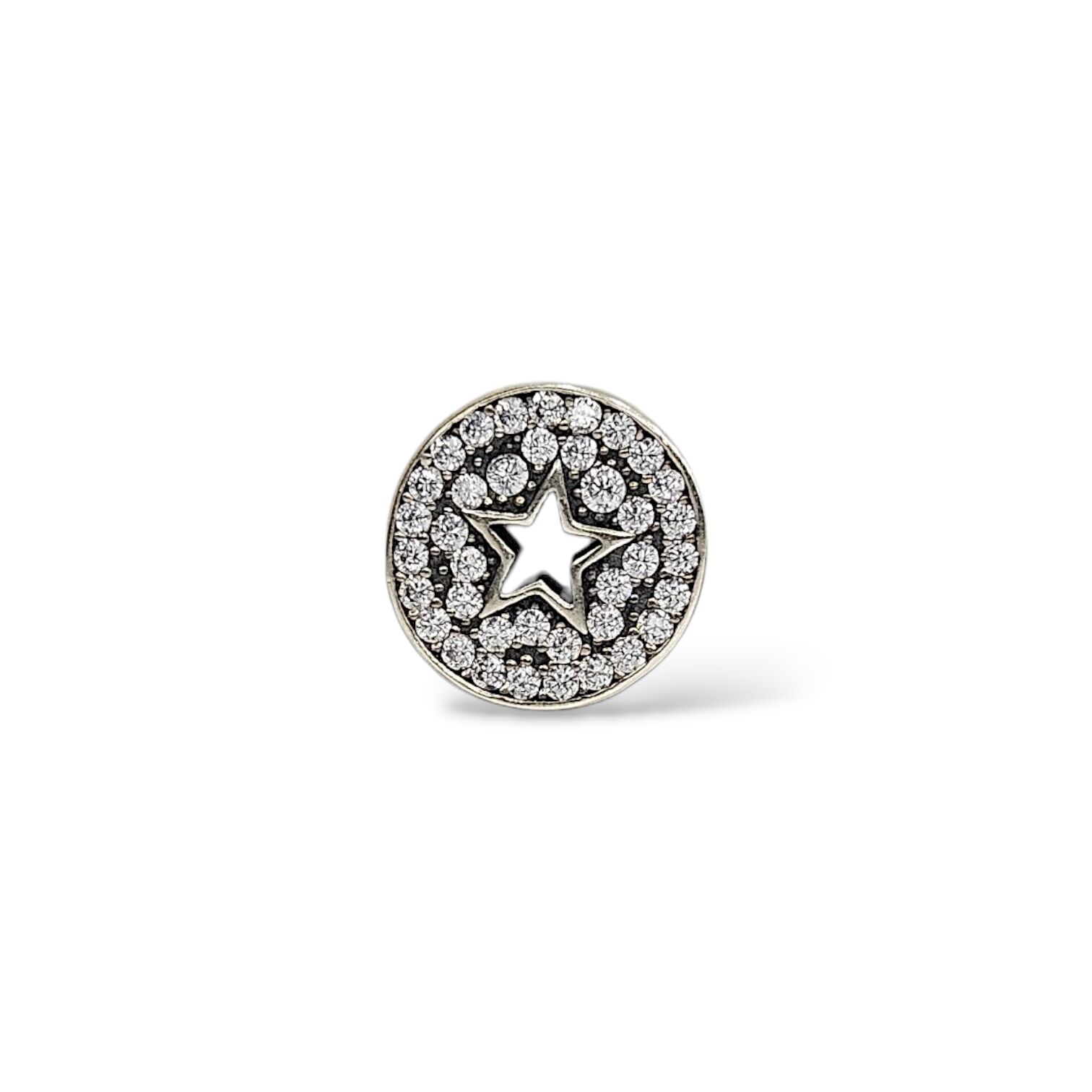 Yıldız Form Taşlı Gümüş Charm