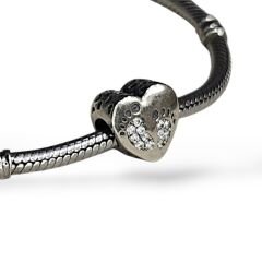 Kalp Model Gümüş Charm